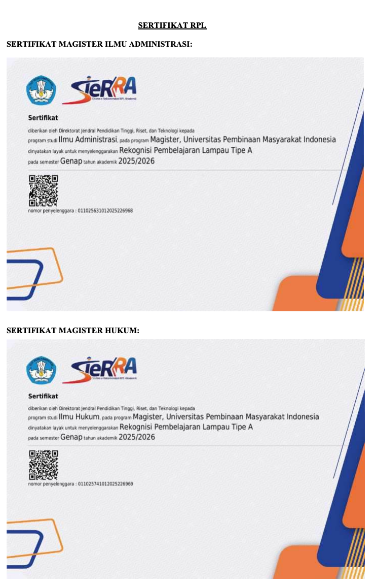 Jalur RPL UPMI Medan magister